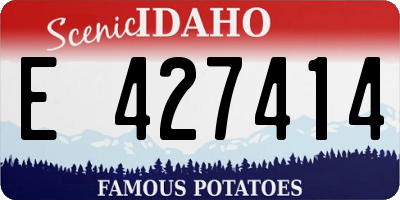 ID license plate E427414