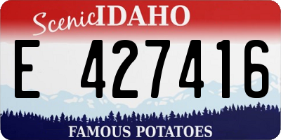 ID license plate E427416