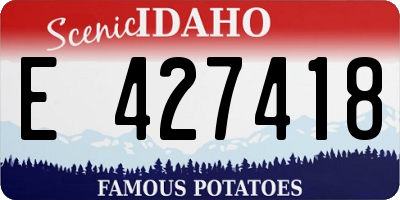ID license plate E427418