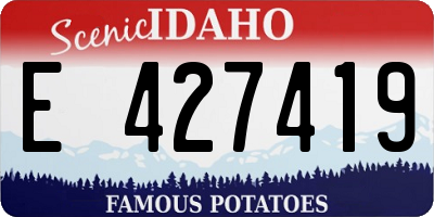 ID license plate E427419