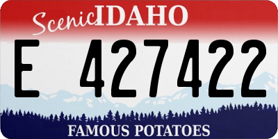 ID license plate E427422