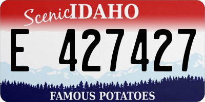 ID license plate E427427