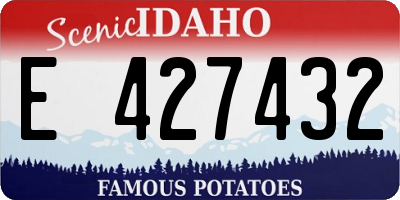 ID license plate E427432