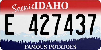 ID license plate E427437