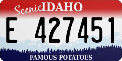 ID license plate E427451