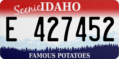 ID license plate E427452