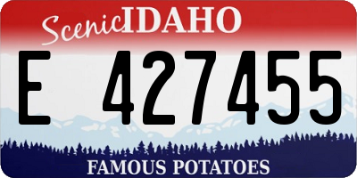 ID license plate E427455