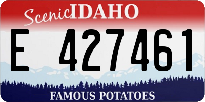 ID license plate E427461