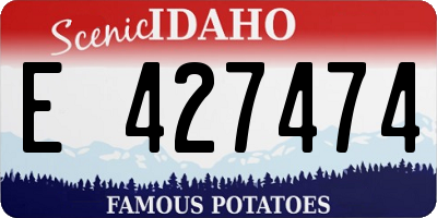 ID license plate E427474