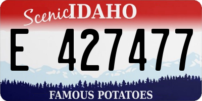 ID license plate E427477