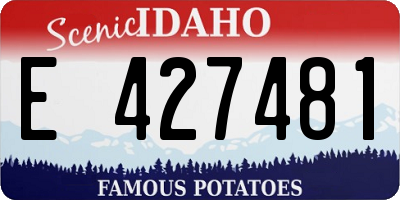 ID license plate E427481