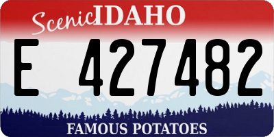 ID license plate E427482