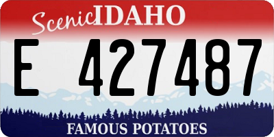 ID license plate E427487