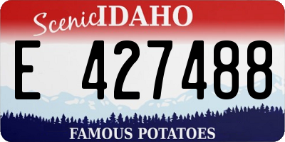 ID license plate E427488