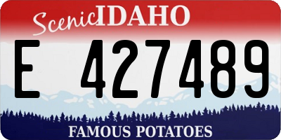 ID license plate E427489