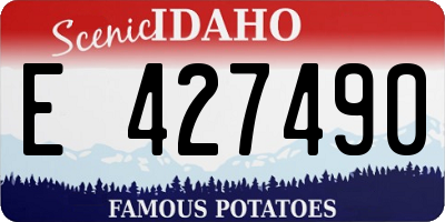 ID license plate E427490