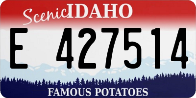 ID license plate E427514