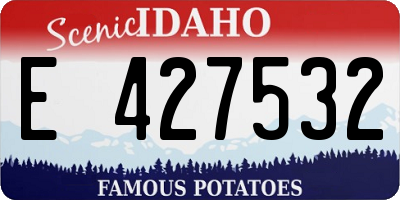 ID license plate E427532