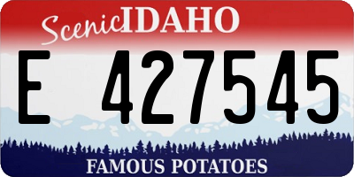 ID license plate E427545