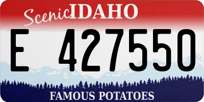 ID license plate E427550