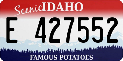 ID license plate E427552