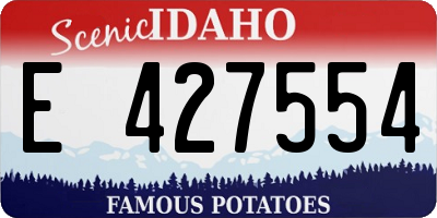 ID license plate E427554