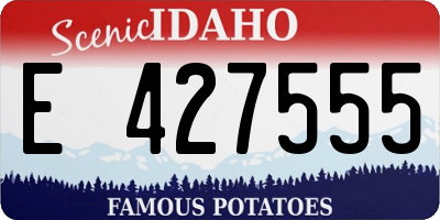 ID license plate E427555