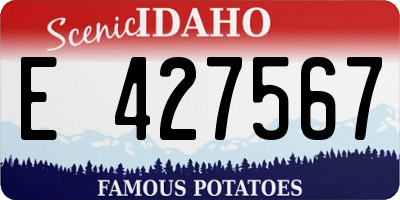 ID license plate E427567