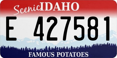 ID license plate E427581