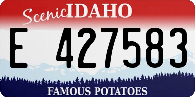 ID license plate E427583