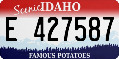 ID license plate E427587