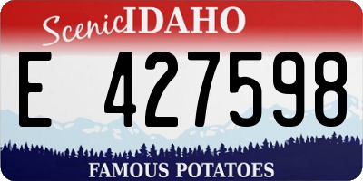ID license plate E427598