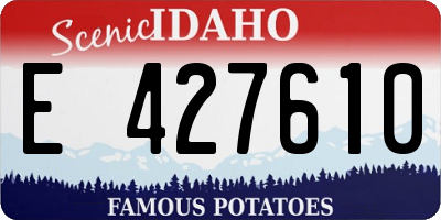 ID license plate E427610