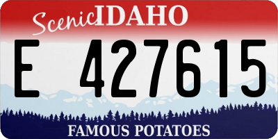ID license plate E427615