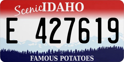 ID license plate E427619