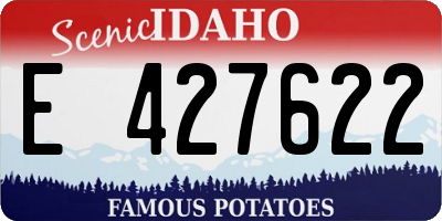 ID license plate E427622