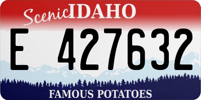 ID license plate E427632