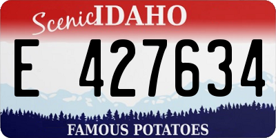 ID license plate E427634