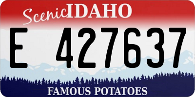 ID license plate E427637