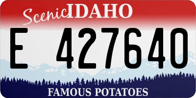 ID license plate E427640