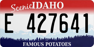 ID license plate E427641