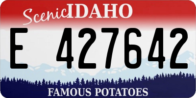 ID license plate E427642