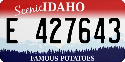 ID license plate E427643