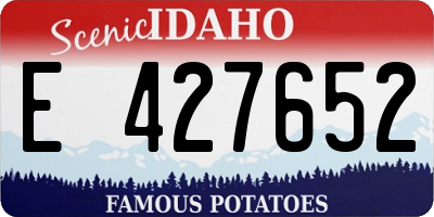 ID license plate E427652