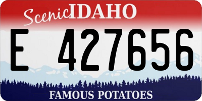 ID license plate E427656