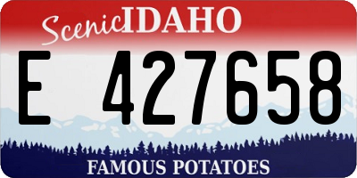ID license plate E427658