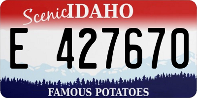 ID license plate E427670