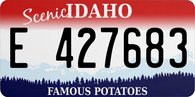 ID license plate E427683