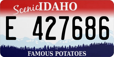ID license plate E427686