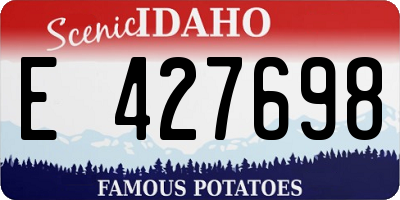 ID license plate E427698